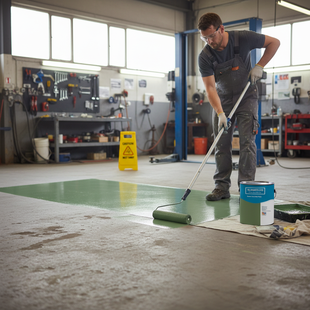 High-Performance Green Concrete Paint for Internal and External Use with UV Resistance and Non-Slip Option
