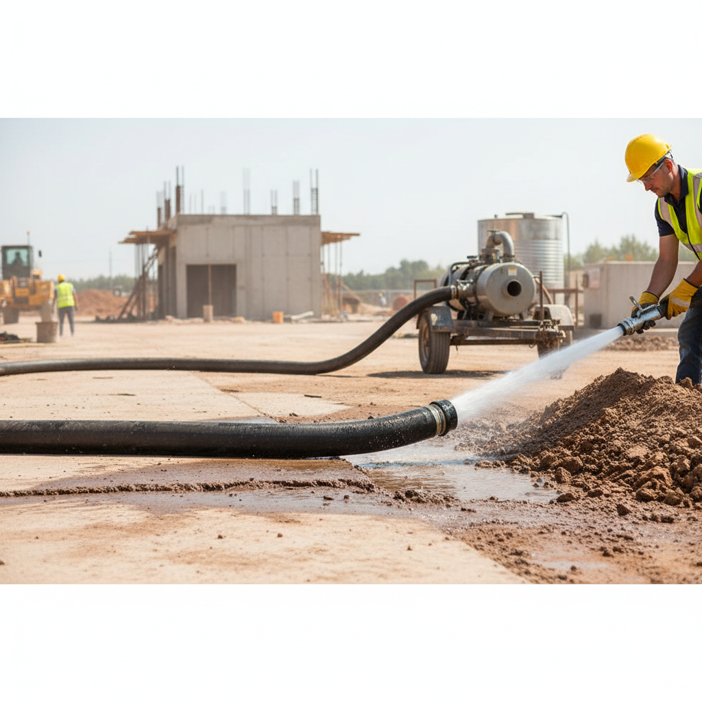 Premium 10 Bar EPDM Layflat Delivery Hose for Water and Chemical Transfer - Versatile and Space-Saving Design
