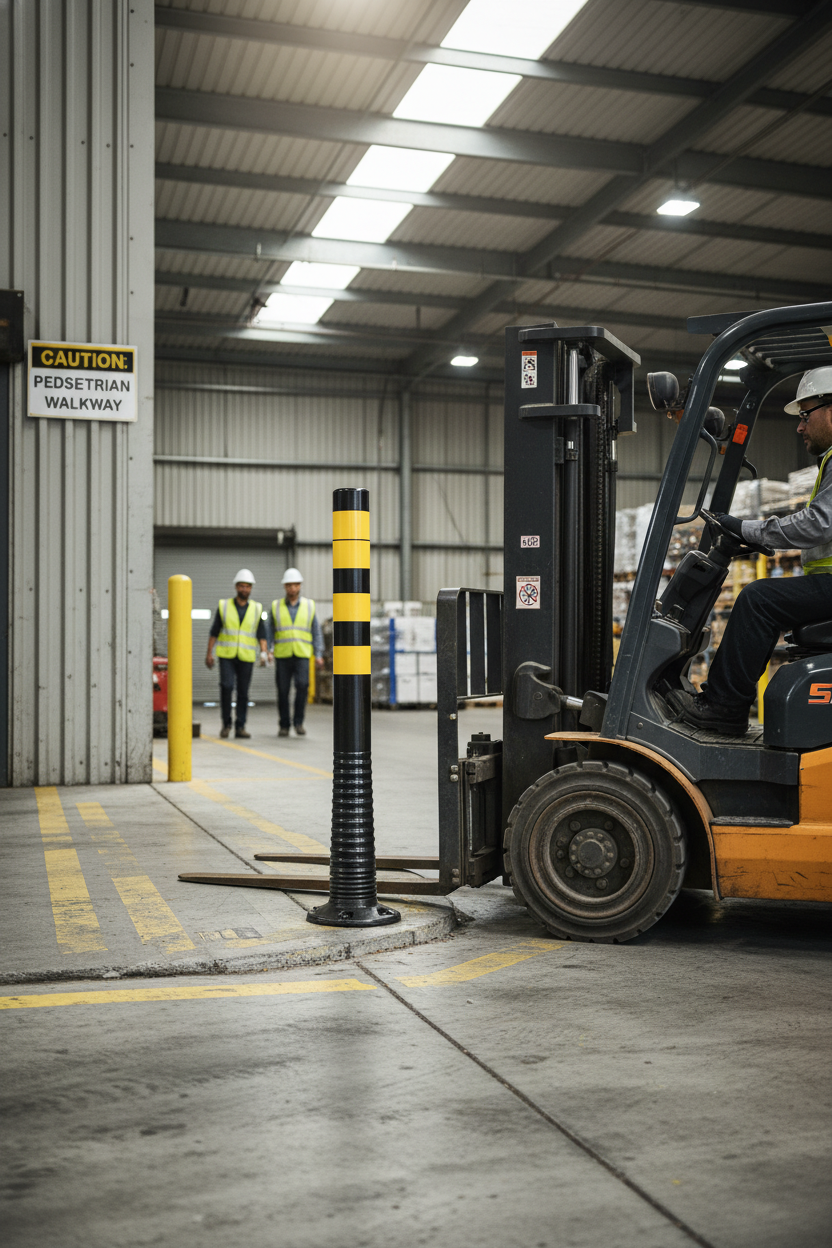 Heavy Duty Bollard 800mm - Durable Security Post for Vehicle Access Control and Protection