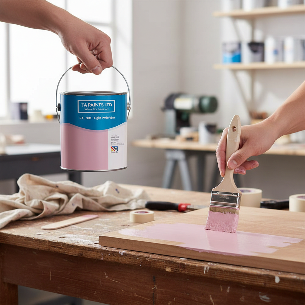 Premium Light Pink Paint - High-Performance RAL 3015 Color for Durable Finishes - High-Quality Professional Grade for Industrial and Commercial App...