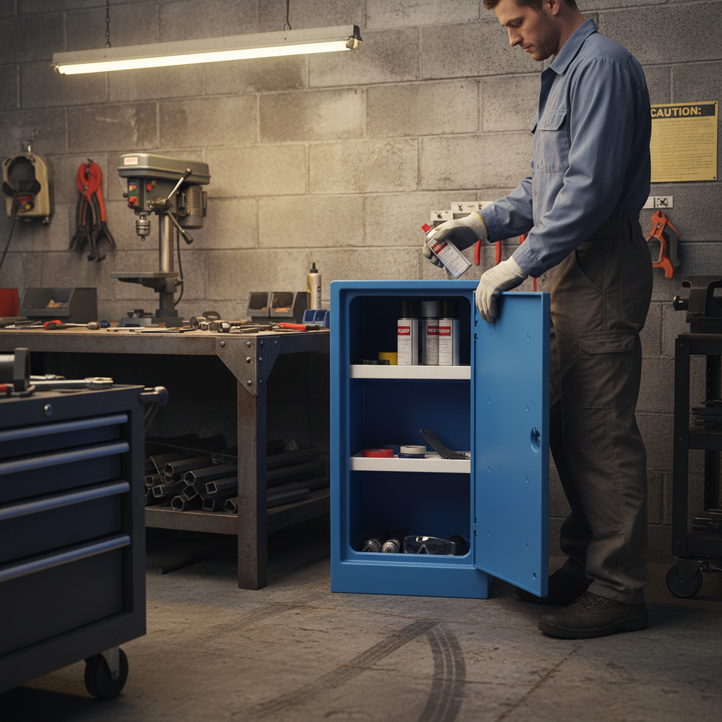 (Clearance) Blue 17ltr Storage Cupboard - PSC1 ||L534 x W420 x H990mm