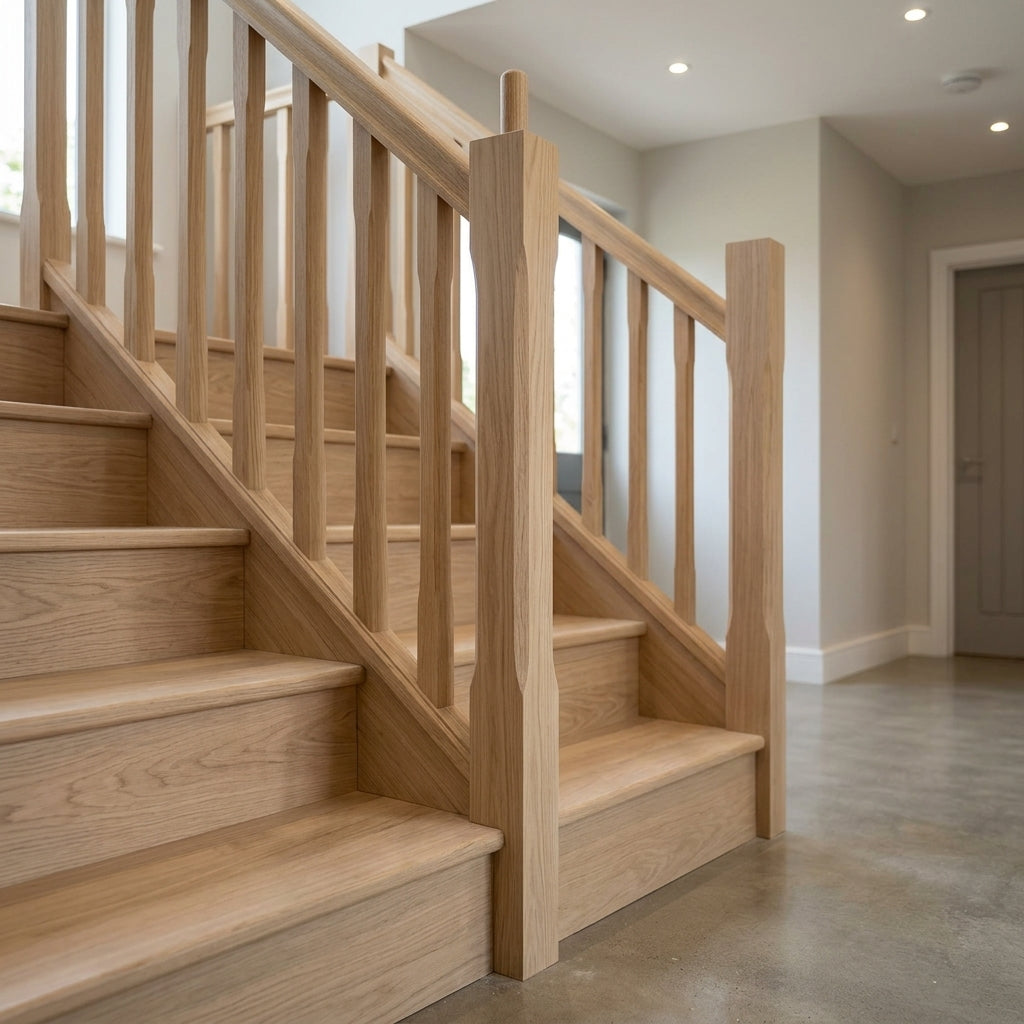 115mm Stop Chamfer Newel Post Oak