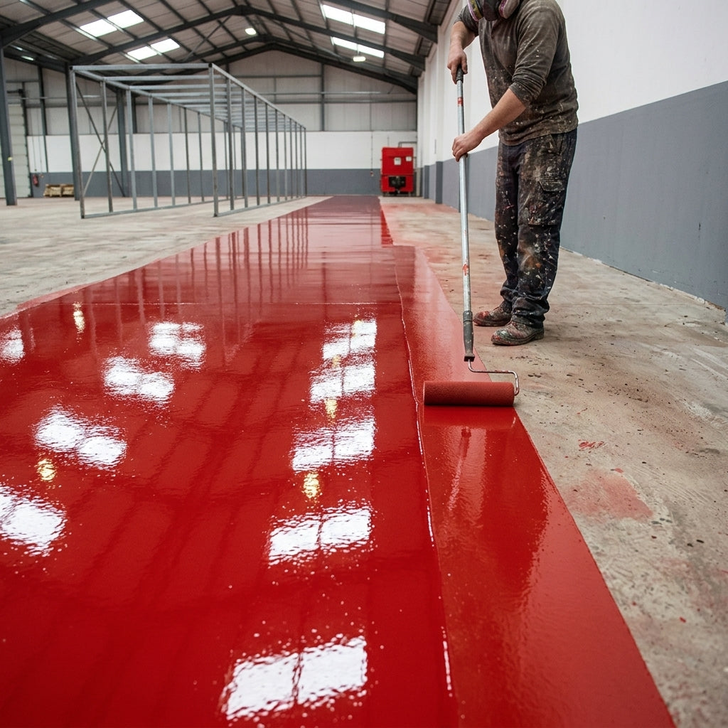 Chemical resistant UVR floor paint, 2.5kg, aliphatic polyurethane