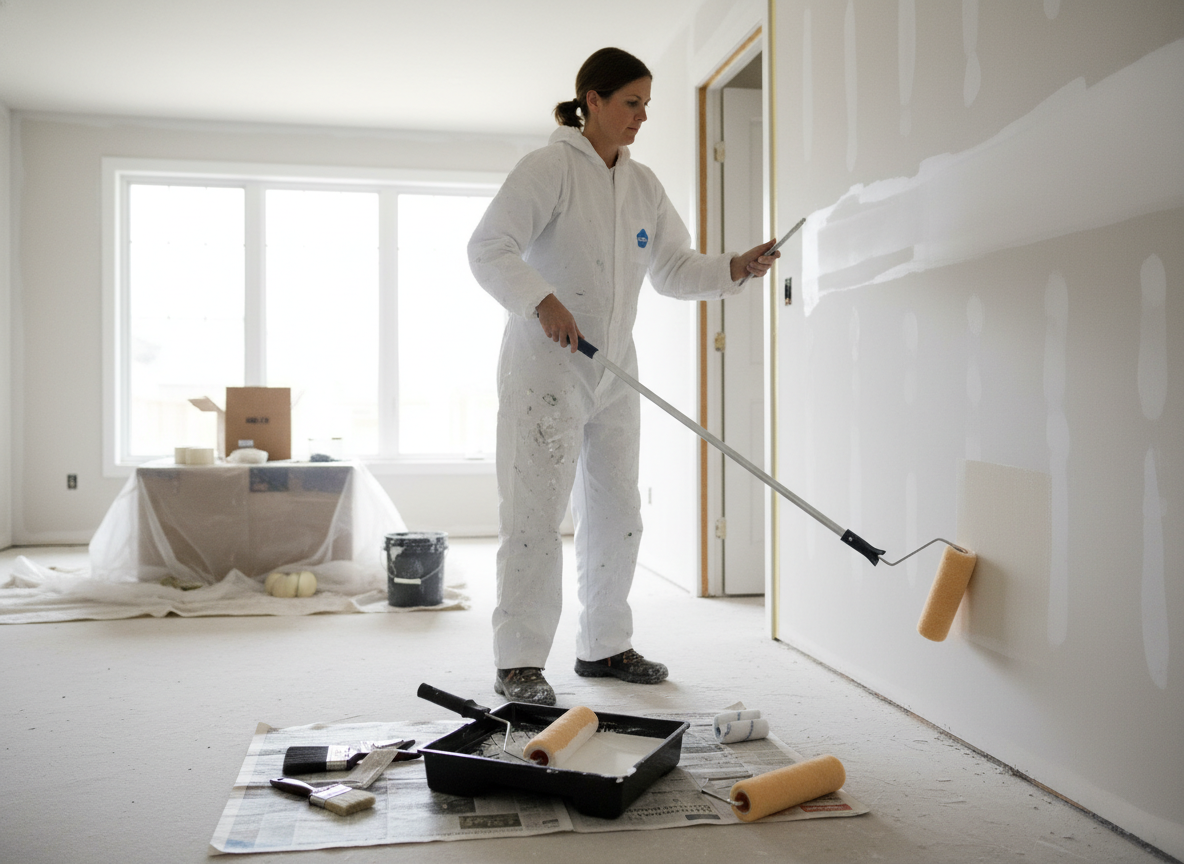 Premium Solvent Resistant Rollers, Frames & Trays - 4" and 9" Sizes for All Painting Needs
