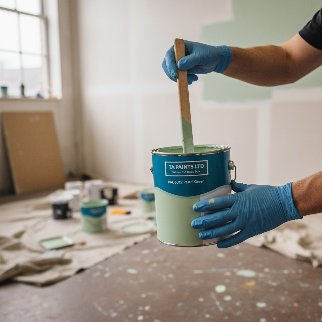 Premium Universal PU Enamel Pastel Green Paint for Indoor and Outdoor Use - Quick-Drying, Weather-Resistant, and Easy Application