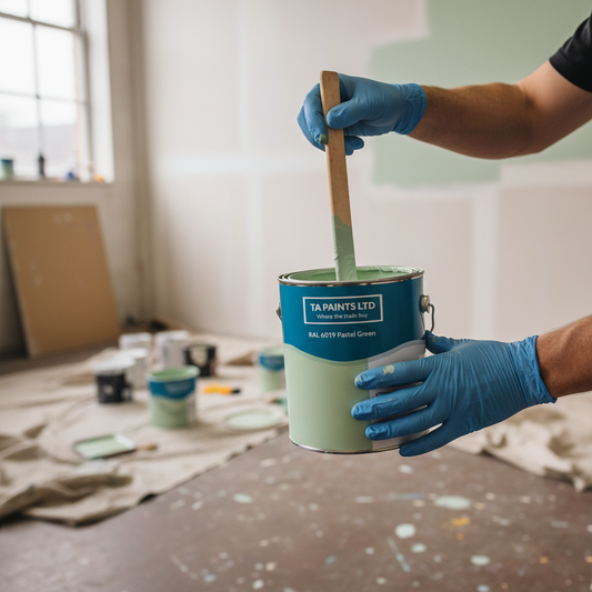 Premium Universal PU Enamel Pastel Green Paint for Indoor and Outdoor Use - Quick-Drying, Weather-Resistant, and Easy Application