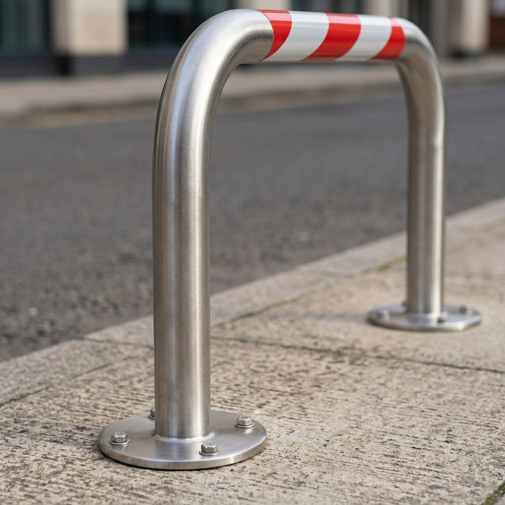 76mm Hooped Perimeter Barrier Stainless Steel Bolt Down (view 2)
