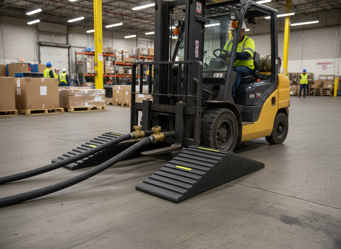 Premium Modular Hose Ramp Wedge for Hoses Up to 180mm - 540 x 400 x 160 mm Dimensions and 44 Tonnes Load Capacity