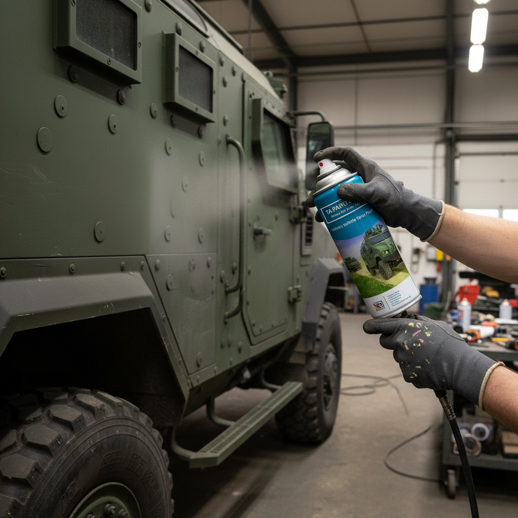 Premium Military Vehicle Aerosol Spray Paint 400ml – Durable Polyurethane Coating in 10 Colors for All Surfaces