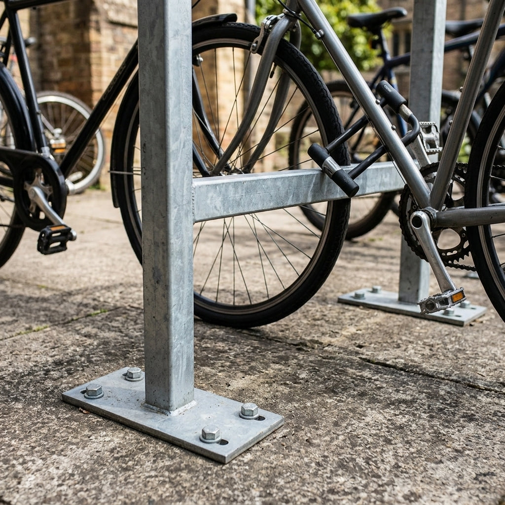 825mm High Cycle Rack with Central Locking Bar for 2-12 Bikes (view 2)
