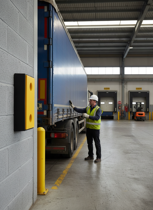 Premium Heavy Duty Rubber Dock Bumper with Low Friction Front Panel, 450 x 250 x 115 mm, Ideal for Loading Docks