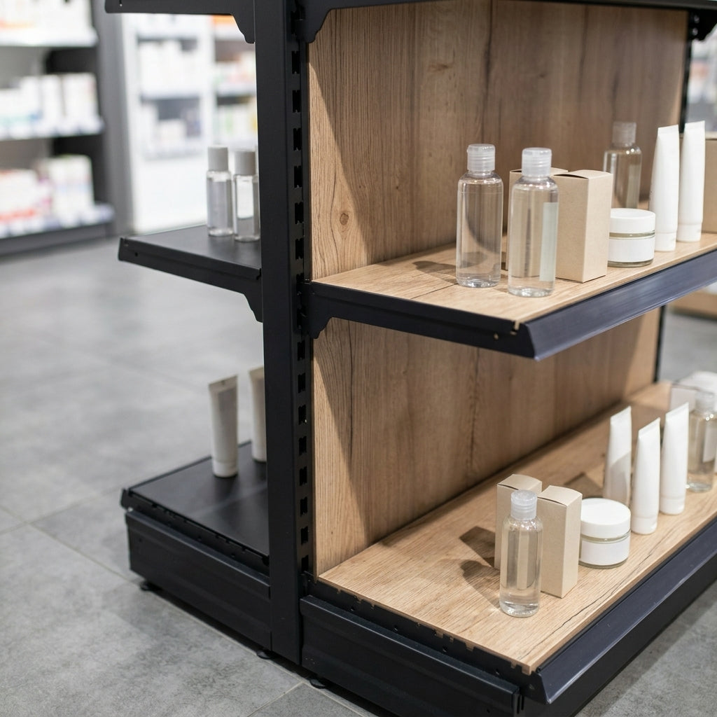 1.8m High Double-Sided Gondola Shelving Bay, 370mm Base (view 2)