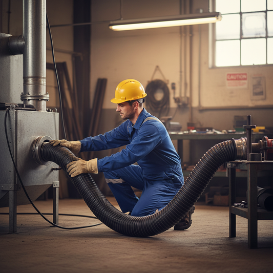 Premium Flexible Ducting 1 Ply Neoprene with Steel Helix - Lightweight, Temperature Resistant, and Ideal for Dust & Fumes