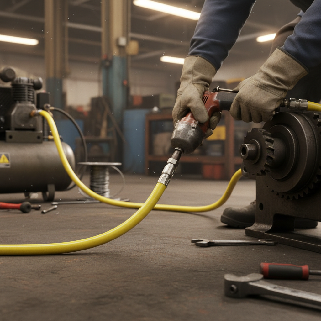 Premium 20bar Yellow TPE Compressor Hose - Lightweight, UV Resistant, Abrasion Resistant with Oil Mist Liner