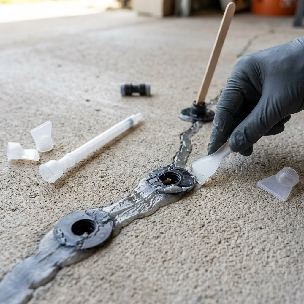 Crack Repair Injection Kit 2-Part Epoxy 100% for Concrete (view 2)
