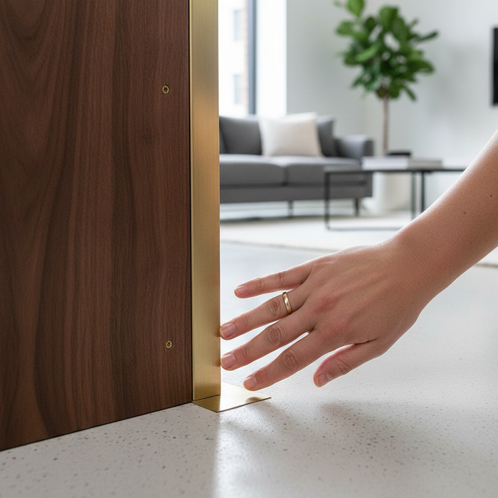 Premium Brushed Polished Brass Angle 19mm x 19mm x 3.2mm for Decorative Applications