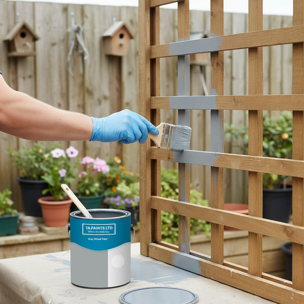 Premium Grey Gloss Wood Paint - Universal PU Enamel for Indoor & Outdoor Use, Waterproof & UV Resistant