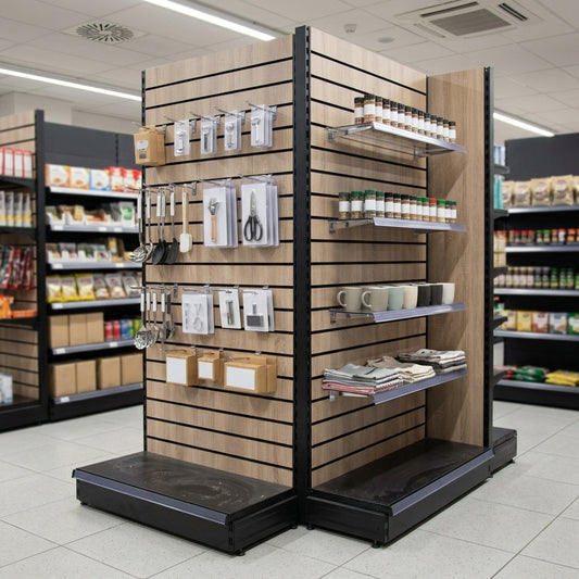 1.6m Wood Effect Double-Sided Gondola Bay 500–1000mm