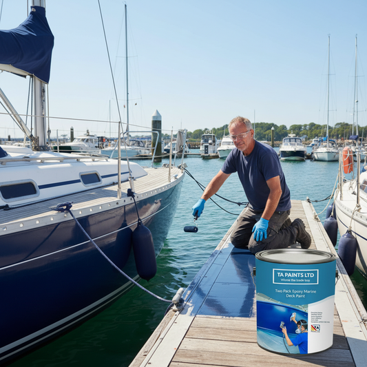 Professional Two-Pack Epoxy Marine Deck Paint - High Chemical Resistance, Weatherproof Finish for Marine Applications