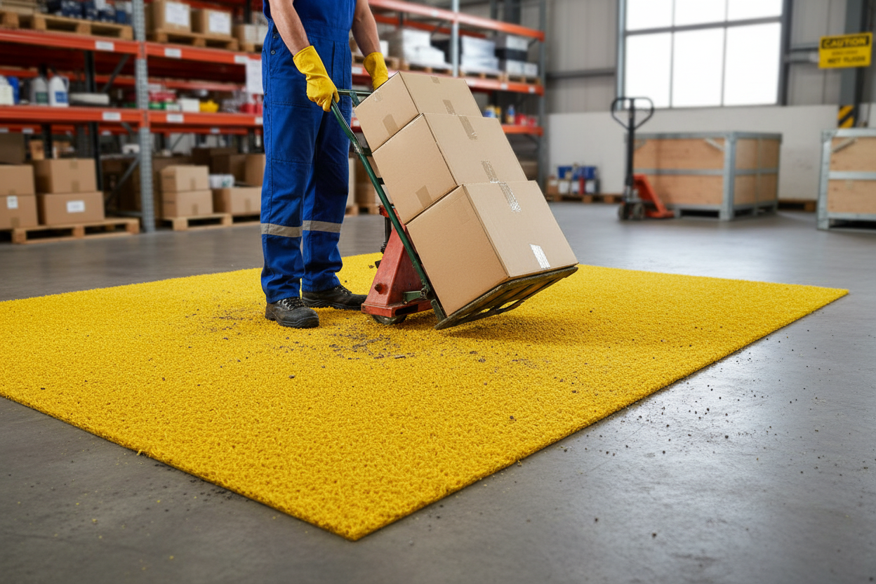 Heavy Duty PVC Spaghetti Mat with Anti-Slip Protection for Walkways and Ground Cover - UV Resistant and Customizable