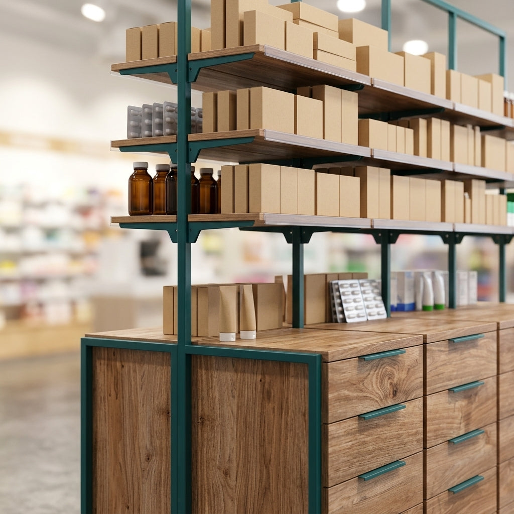 2000mm Pharmacy Checkout Wall Cabinet (view 2)