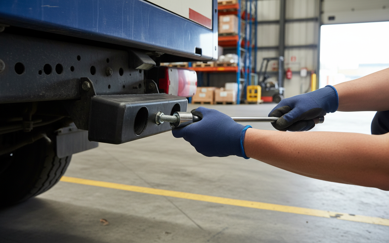 Premium Rubber HGV Bumper for Light and Heavy Commercial Vehicles - 200 x 50 x 50 mm, 0.45 kg Impact Resistant Buffer