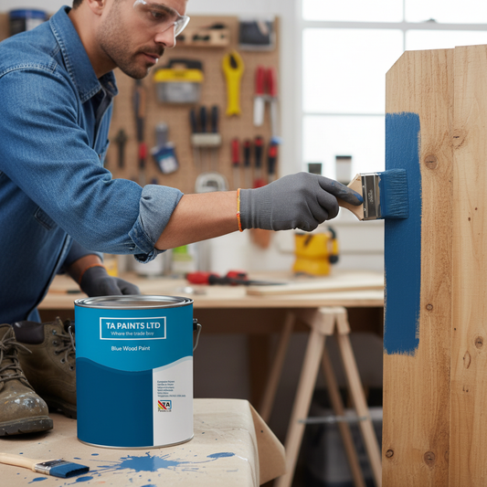 Premium Blue Gloss Wood Paint – Universal PU Enamel for Durable, Waterproof & UV Resistant Protection on Wood Surfaces