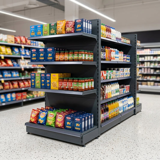 1.4m High Double-Sided Gondola Bay | 570mm Base Shelf