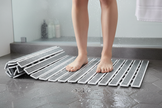 Premium Non-Slip Fast Drying Bathroom Floor Mat 62x40cm with Anti-Mould and 126 Strong Suction Cups for Safety