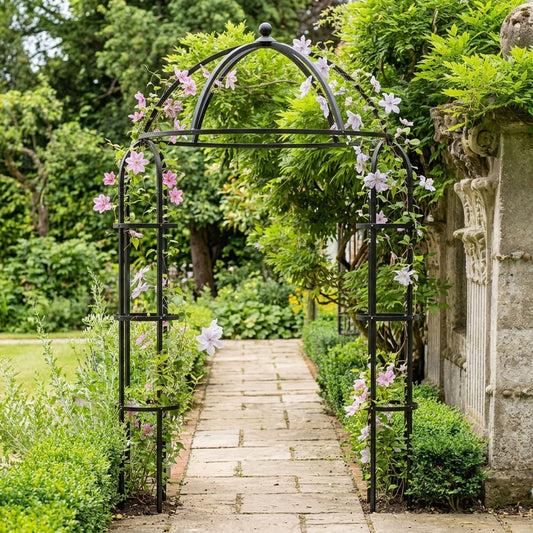 2100mm Steel Round Obelisk Matt Black