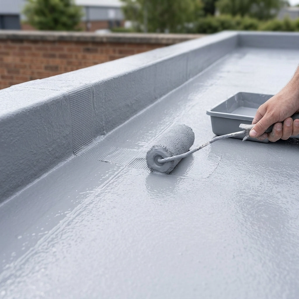 40m² liquid rubber roof waterproofing kit with reinforcing tape (view 2)