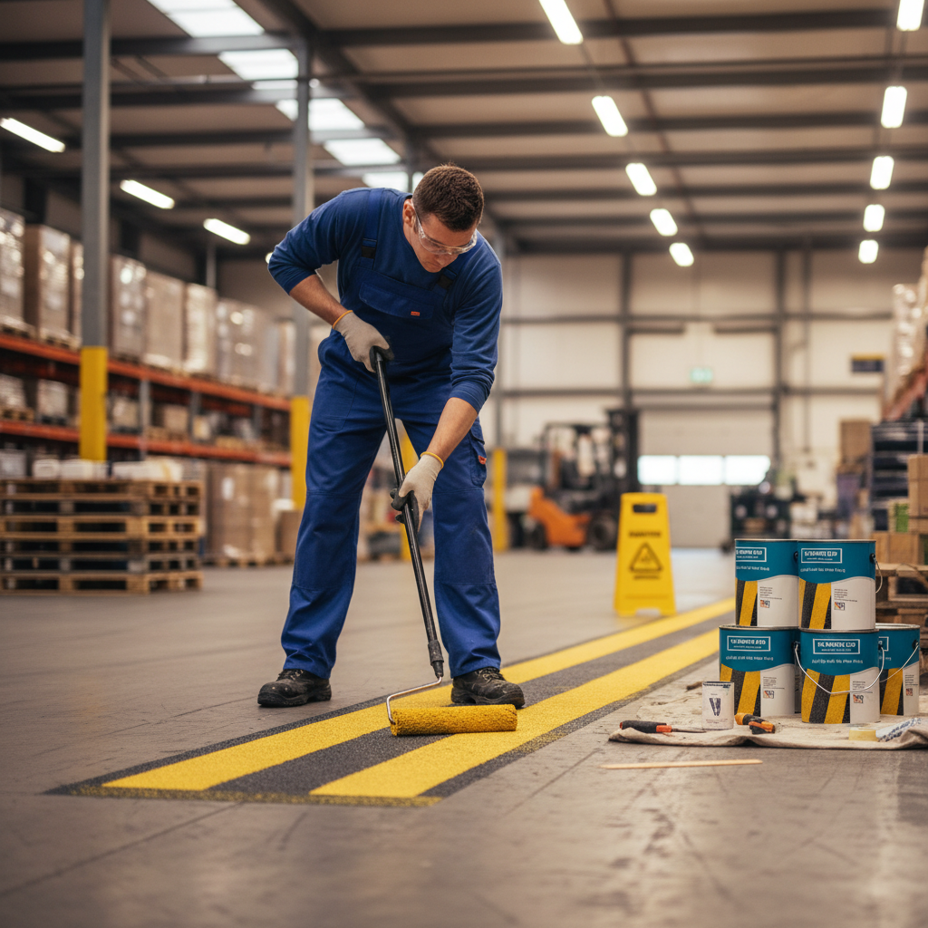 Premium Anti-Slip Floor Paint for Concrete Garage and Workshop - High-Performance PU Enamel with Non-Slip Aggregate for Safe Surfaces