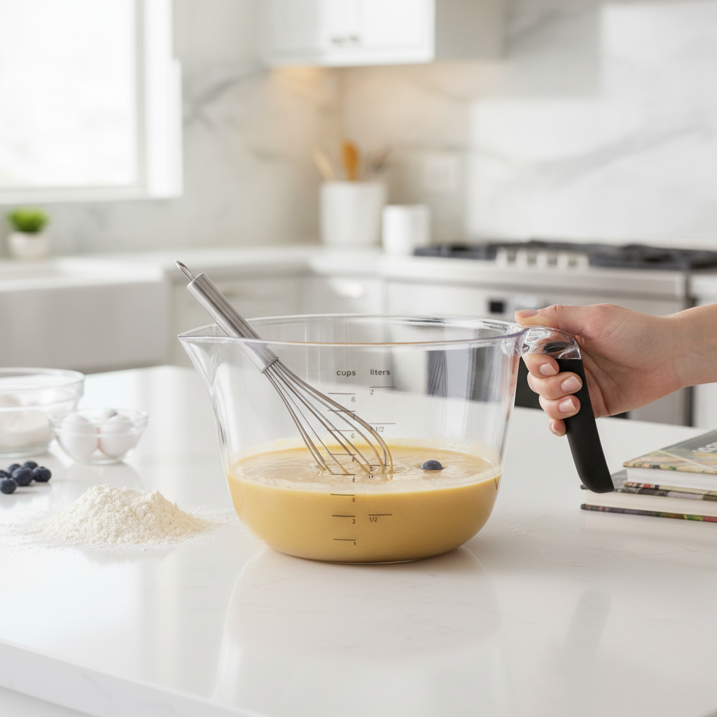 Plastic 8-Cup Batter Bowl for Mixing & Measuring Ingredients