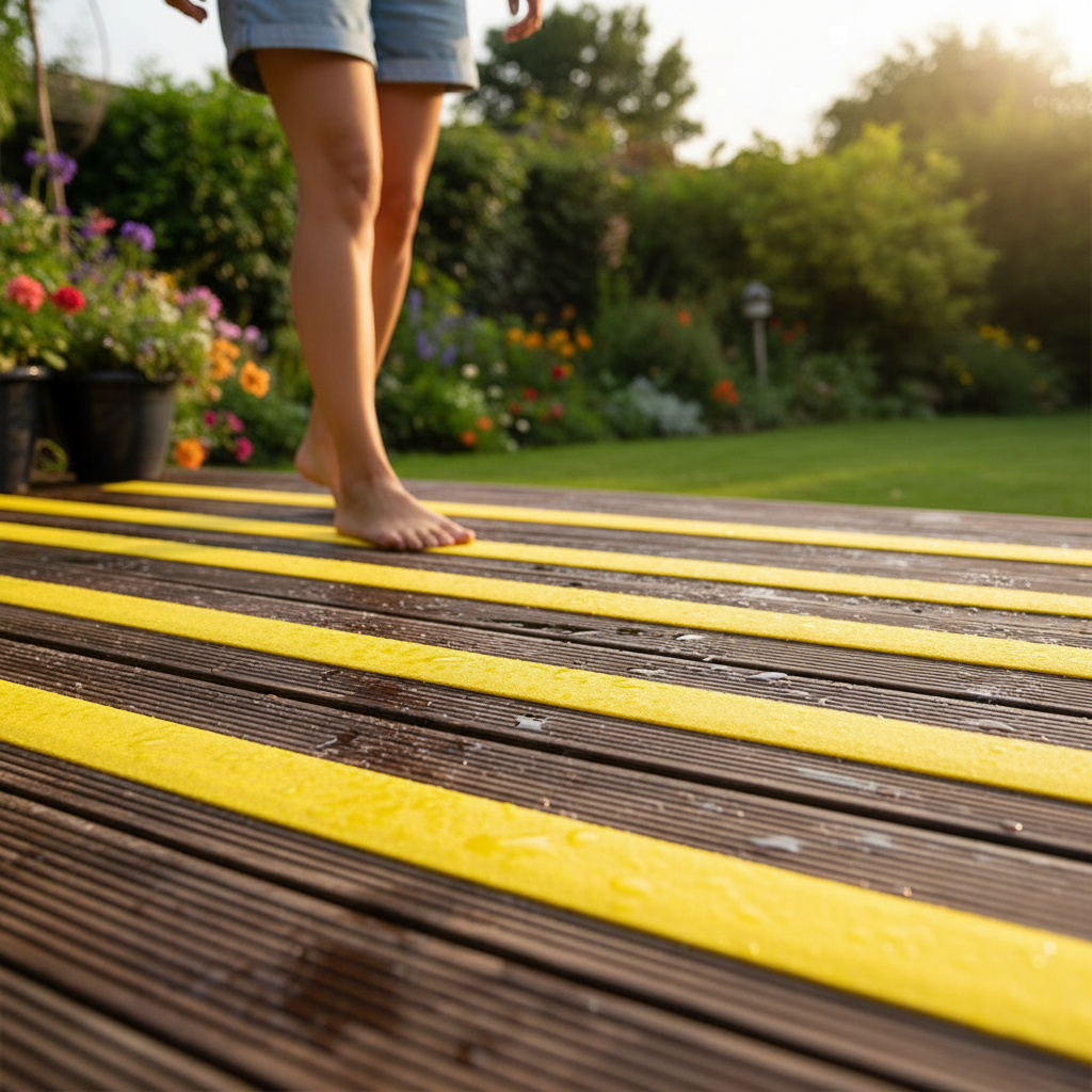 Premium 50mm Wide Non-Slip Anti-Skid Decking Strips - Safety, Durability, and Easy Installation for Outdoor Spaces