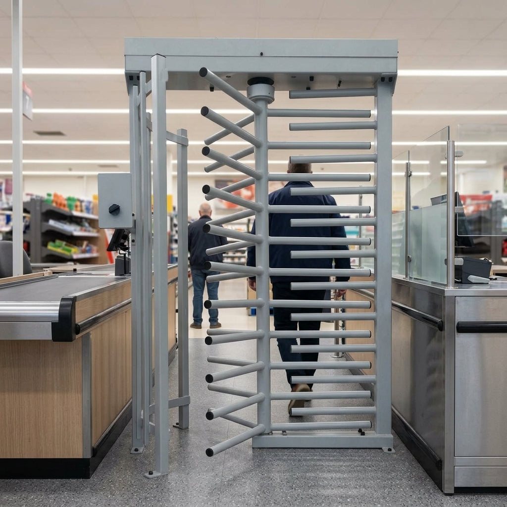 Full Height Single Turnstile Pedestrian Gate 120°
