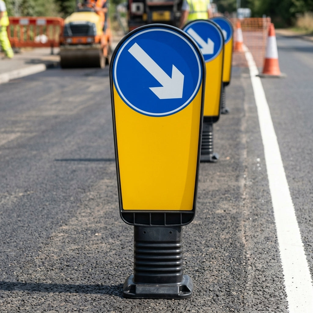 980mm Impact Recovery Keep Left Bollard – Flexible Traffic Delineator
