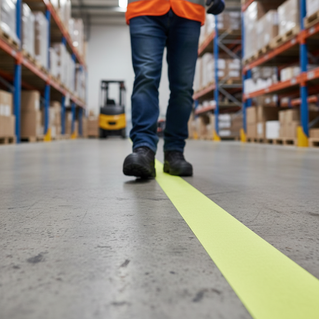 Premium Fluorescent Yellow Non-Slip Tape Roll - Heavy Duty Anti-Slip Traction for Indoor and Outdoor Use with Industrial-Grade Grip
