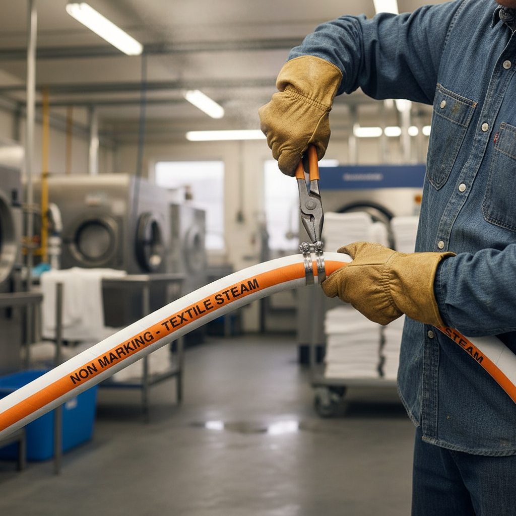 Premium 7bar White EPDM Non-Marking Steam Hose - High-Performance for Food Industry Use