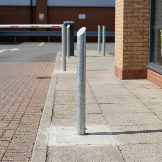 1000mm Galvanised Steel Mitre Top Bollard – Vehicle Access Control