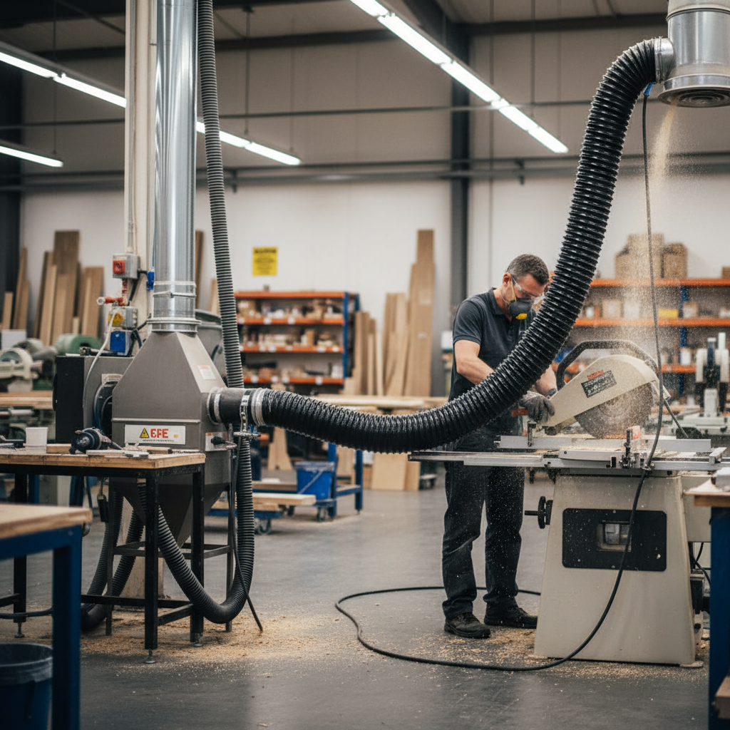 Premium Lightweight Flexible PVC Ducting for Air, Dust and Fumes Transfer - 10m Coil, High Flexibility and Chemical Resistance