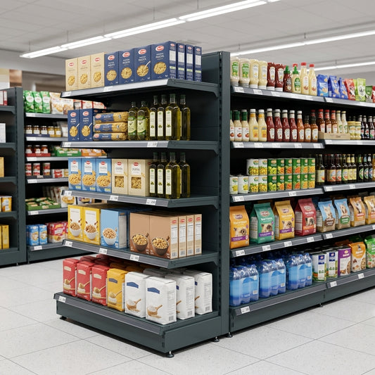 1.6m Double-Sided Gondola Bay | Adjustable Shelving | Multiple Widths