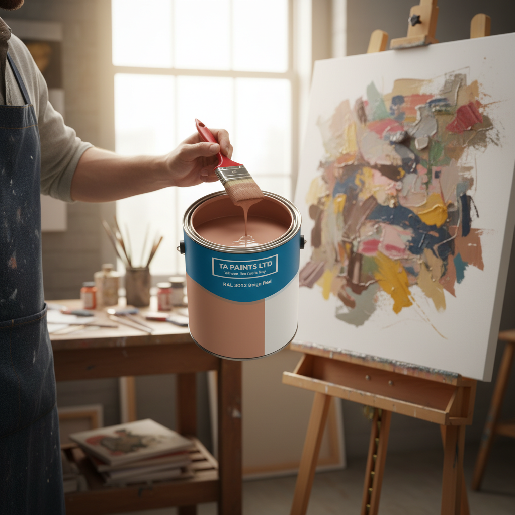 Premium High-Performance RAL 3012 Beige Red Paint for Professional Applications - High-Quality Professional Grade for Industrial and Commercial App...