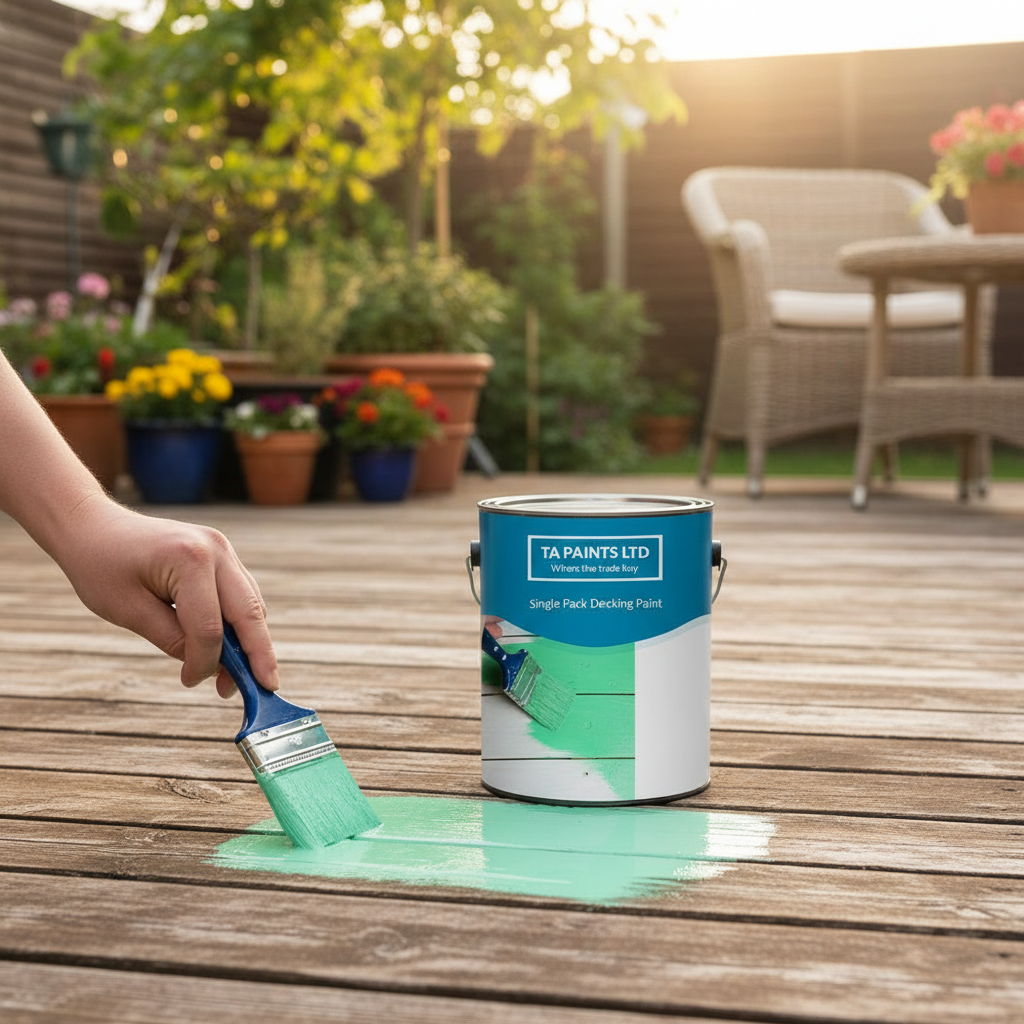 High-Performance 3 in 1 Decking Paint - Multi-Purpose Durable Finish for Home and Garden Surfaces