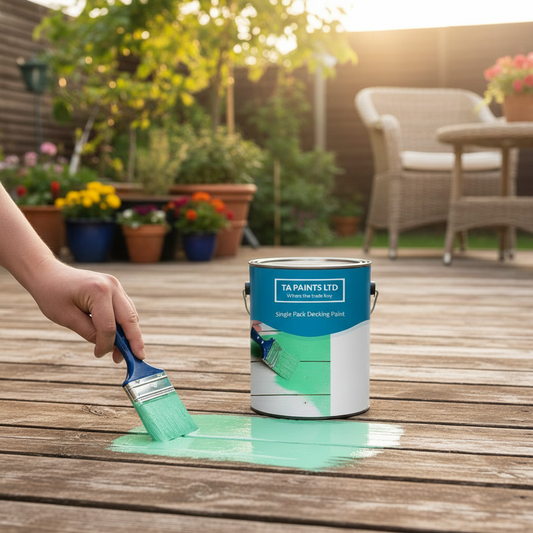 High-Performance 3 in 1 Decking Paint - Multi-Purpose Durable Finish for Home and Garden Surfaces