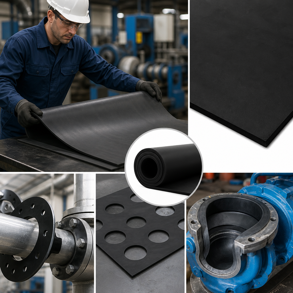 Genuine Black Viton Rubber Sheet 1.4m Wide for Industrial Applications