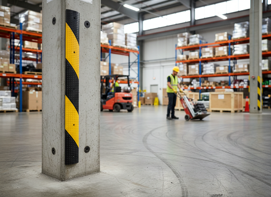 Premium Durable Wall Guard 1000 x 100 x 22mm - Solid Rubber with Black and Yellow Stripes for Visibility and Impact Resistance