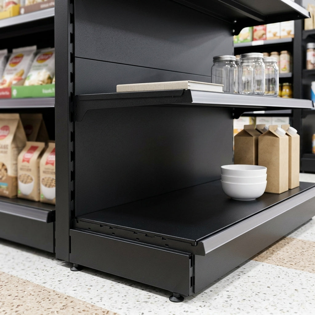 2.1m High Wall Shelving Bay | 370mm Base & 300mm Upper Shelves (view 2)