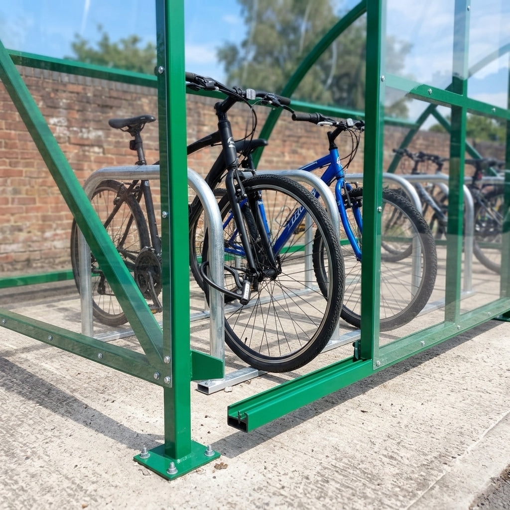 4100 x 2097 x 2064mm Secure Gated Cycle Shelter – 10 Bike (view 2)