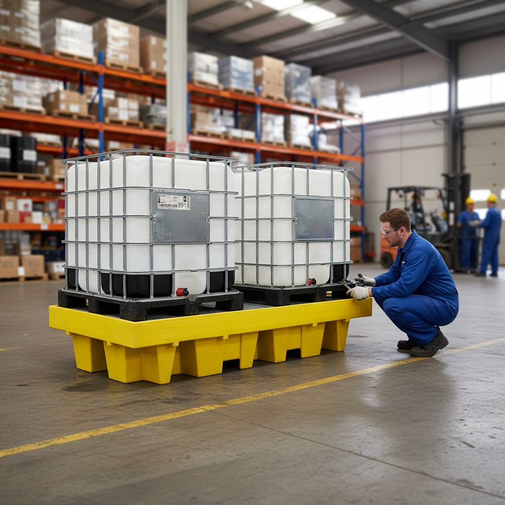 Double IBC Spill Pallet - BB2 ||1100ltr Sump Capacity