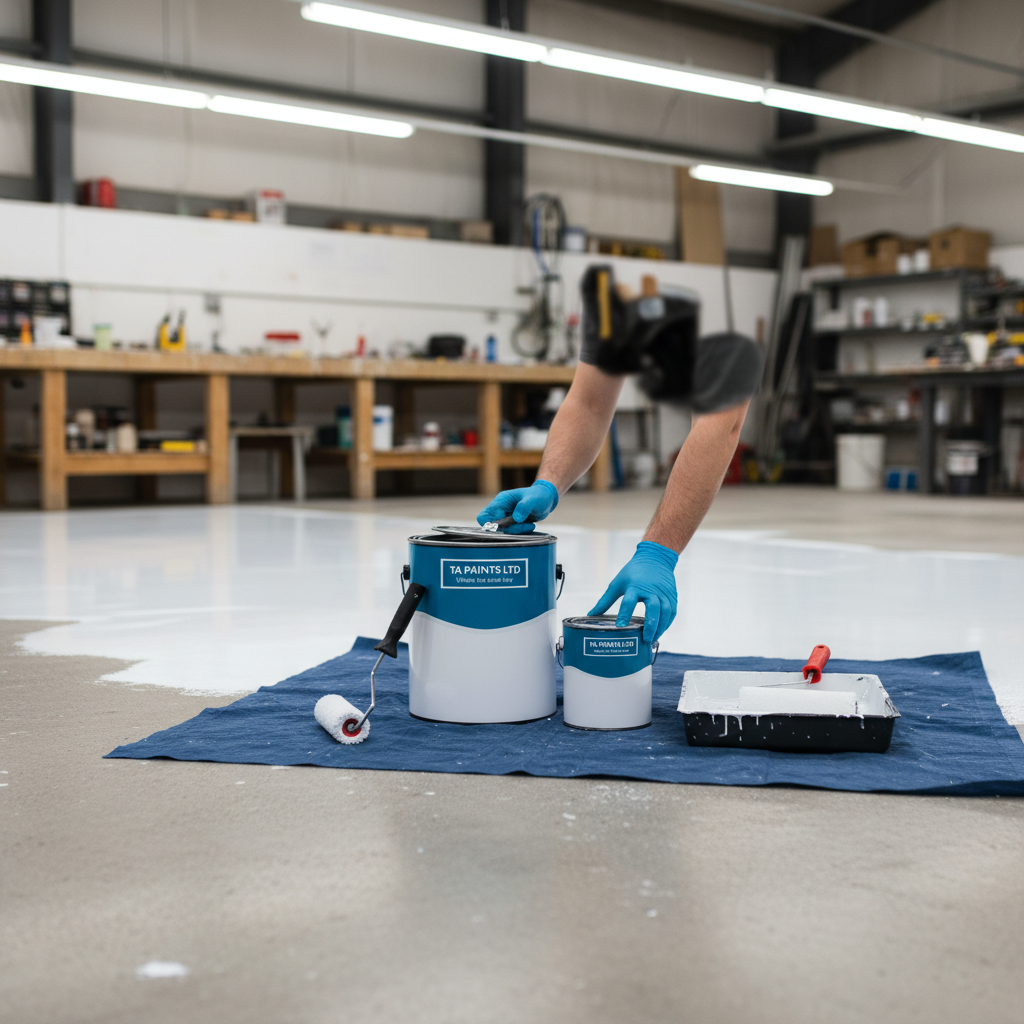 Premium White Epoxy Floor Paint - Durable, Chemical Resistant Coating for Concrete and Industrial Floors